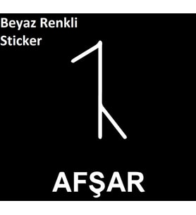 Avşar Afşar Sembolu Sticker Araç Araba Yapıştırma