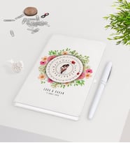 BK Gift Kişiye Özel Sevgililer Günü Fotoğraflı Sonsuz Takvimli Beyaz Defter Kalem Seti-1