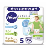 Sleepy Natural KÜLOT Bez 5 Numara Junior 100 Adet 