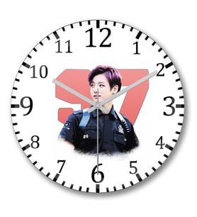 Bts Jungkook Duvar Saati Bombeli Gercek Cam