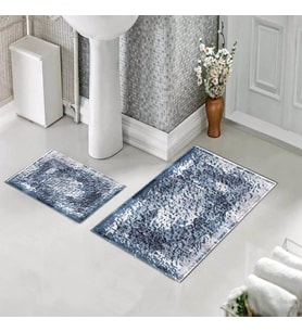 Banyo Halısı Ikili Klozet Takımı Kaymaz Tabanlı (60 xm x 100 cm + 40 cm x 60 cm) 