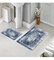 Banyo Halısı Ikili Klozet Takımı Kaymaz Tabanlı (60 xm x 100 cm + 40 cm x 60 cm) 
