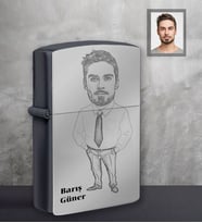 Kişiye Özel Öğretmen Karikatürlü Siyah Benzinli Çakmak Bay-13