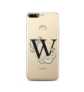Papatya Harf Tasarım Süper Şeffaf Silikon Telefon Kılıfı Huawei Honor 7c-Y7 (201