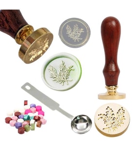 Mektup Damga Mühürü Botanik + 30 Mühür Mumu + Eritme Kaşığı