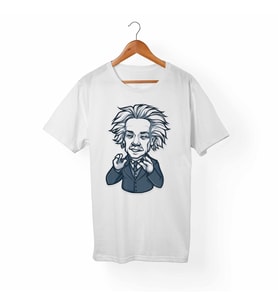 Einstein Beyaz Tişört