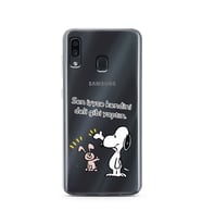 Snoopy Tasarımlı Süper Şeffaf Silikon Telefon Kılıfı Samsung A30