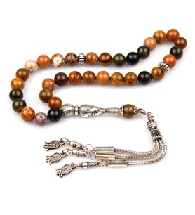 Ocean Jasper Doğal Taş Tesbih 8 mm Küre Kesim