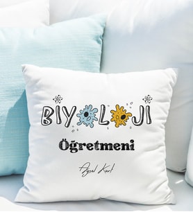 Biyoloji Öğretmeni Yastığı Kişiye Özel