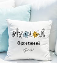 Biyoloji Öğretmeni Yastığı Kişiye Özel