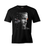 Vikings - Ragnar II Siyah Erkek Tshirt