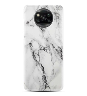 Kılıfland Xiaomi Poco X3 Kılıf Silikon Resimli Kapak Fragile White Marble Mermer Stok 1103