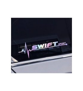 Suzuki Swift Yan Cam Sticker Oto Kapı  20 Cm X 7 Cm Holo-Chroma