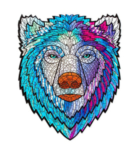 YETİŞKİNLER İÇİN AHŞAP LAZER KESİM AYI PUZZLE