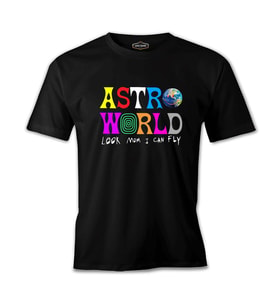 Travis Scott - Astro World Siyah Erkek Tshirt