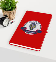 BK Gift Kişiye Özel Komiser Temalı Kırmızı Defter - 1