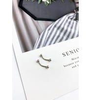 316l Cerrahi Çelik 2 li İki Ucu Toplu Elips Piercing P050*2