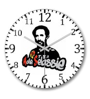 Haile Selassie Duvar Saati Bombeli Gercek Cam