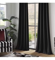 Evdepo Home Hazır Karartma Blackout Pilesiz Fon Perde Siyah  50 x 250