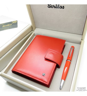 Scrikss İsme Özel Cep Ajandası Hediye Seti MD-614  Cep Ajandası + Kırmızı Kalem  Scrikss Kalem  İsme Özel Kalem  Hediyelik Set