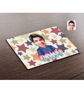 BK Gift Kişiye Özel Erkek İsimli Karikatürlü Ahşap Puzzle-1