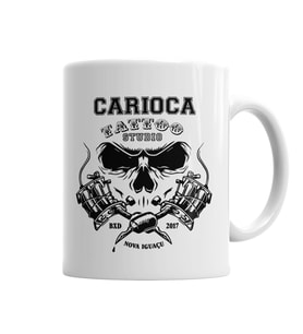 Oficial Carioca Tattoo Studio Kupa Bardak Porselen