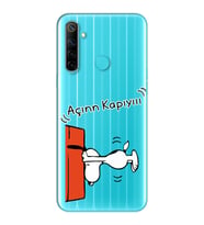 Snoopy Tasarımlı Süper Şeffaf Silikon Telefon Kılıfı Oppo Realmi 6i