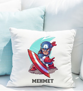 Marvel Kaptan Amerika Yastığı Kişiye Özel