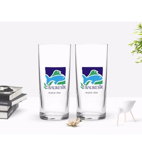 BK Gift Kişiye Özel Renkli Baskılı Balıkesir Tasarımlı Turistik İkili Rakı Bardağı Seti-1 (Beyaz)