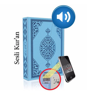 Kuranı Kerim Bilgisayar Hatlı Mavi Renk Orta Boy