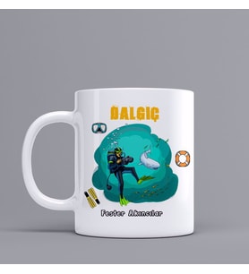 Kişiye Özel DalgıçTemalı Kupa Bardak SZ88