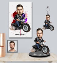 Kişiye Özel Erkek Karikatürlü 3 lü Hediye Seti Model-6