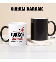 Türkçe Öğretmeni Kupa Bardağı Sihirli (Beyaz)