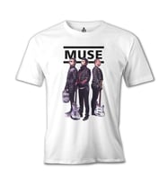 Muse - Grup Beyaz Erkek Tshirt