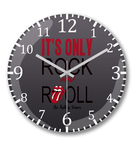 Rolling  Stones  Duvar Saati Bombeli Gercek Cam