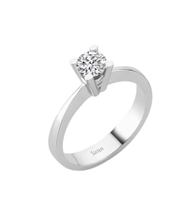 Sirius F Renk 0,38 Karat Pırlanta Tektaş Yüzük 0715R0144