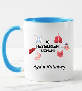 İç Hastalıkları Uzmanı Kupa Bardağı Mavi