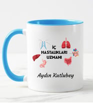 İç Hastalıkları Uzmanı Kupa Bardağı Mavi