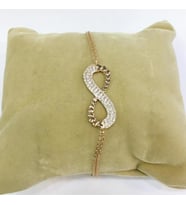  GÜMÜŞ ROSE BRONZ RENK SONSUZLUK BİLEKLİK 