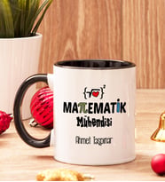 Matematik Mühendisine Hediye İçi Ve Kulpu Renkli Kupa Bardak