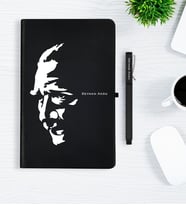 BK Gift Kişiye Özel Atatürk Temalı Siyah Defter Kalem Hediye Seti - 7