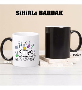 Kimya Mühendisi Kupa Bardağı Sihirli (Beyaz)
