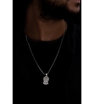 Nalı Şerif Gümüş Erkek Zincir Kolye 6014710177185