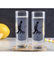 BK Gift Kişiye Özel Renkli Baskılı Atatürk Temalı İkili Vodka Bardağı-16 (Beyaz)