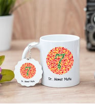 Göz Doktoru Beyaz Kupa Bardak Ve Anahtarlık Set