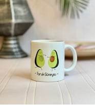 Kişiye Özel Avokado Sen Benim Diğer Yarımsın Tasarımlı Kupa