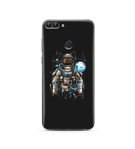 Uzay Astronot Tasarım Süper Şeffaf Silikon Telefon Kılıfı Huawei PSmart (2018)