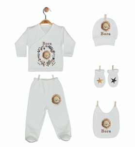 Pia Baby GL 1909-05 İsme Özel Beşli Zıbın Set