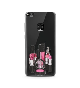 Makyaj Tasarımlı Süper Şeffaf Silikon Telefon Kılıfı Huawei P9 Lite (2017)     