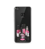 Makyaj Tasarımlı Süper Şeffaf Silikon Telefon Kılıfı Huawei P9 Lite (2017)     
